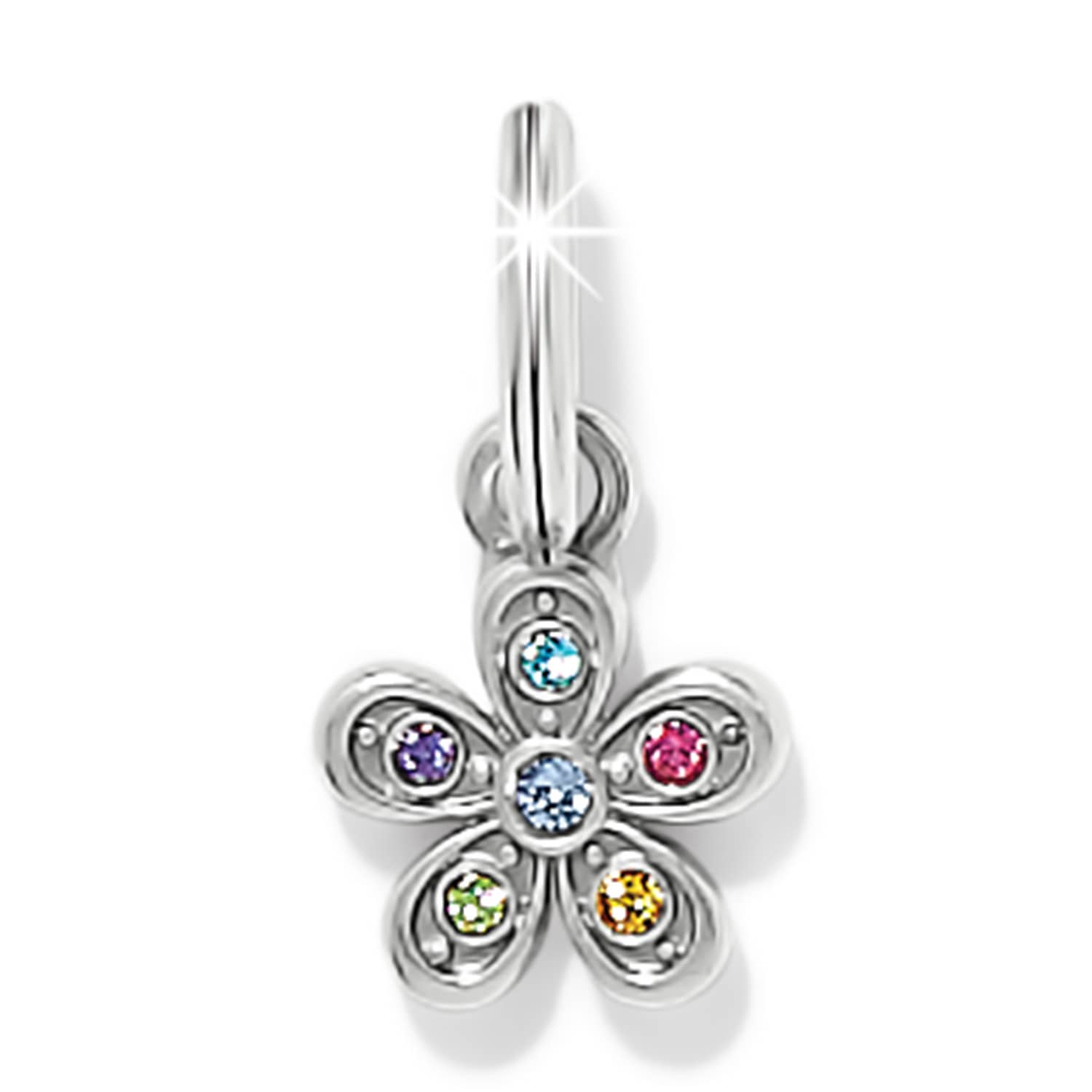 Enchanting Gem Flower Charm silver-multi 1