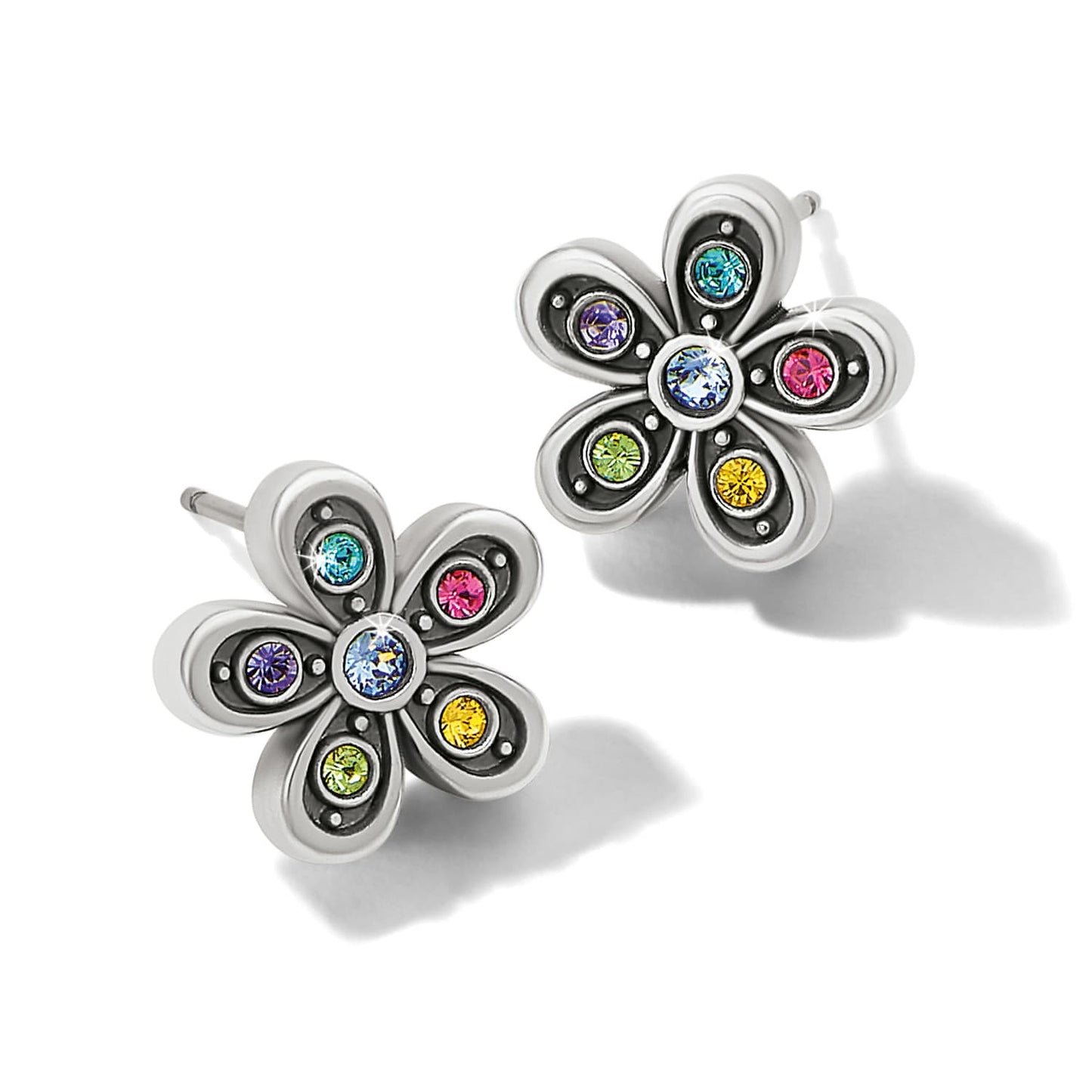Enchanting Gem Flower Earrings
