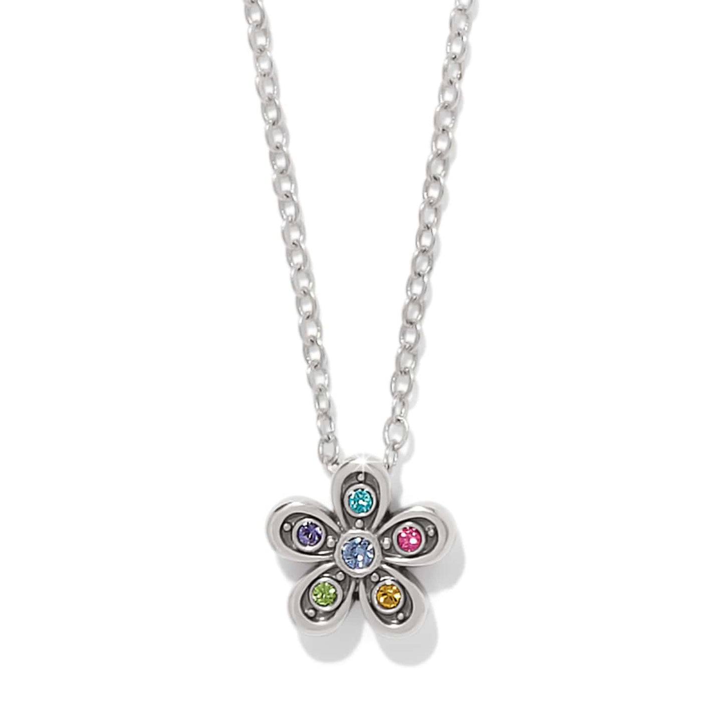 Enchanting Gem Flower Necklace