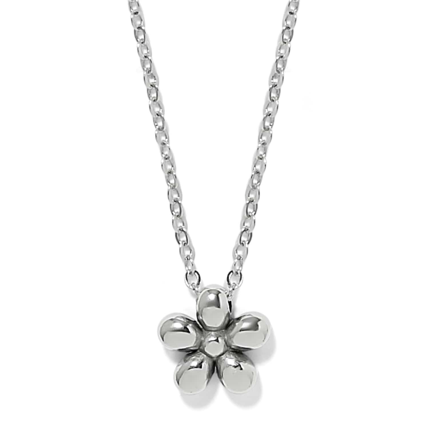 Enchanting Gem Flower Necklace silver 2