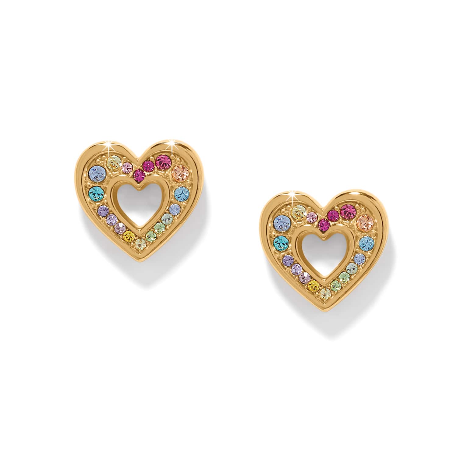 Enchanting Gem Heart Earrings gold-multi 1