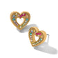 Enchanting Gem Heart Earrings