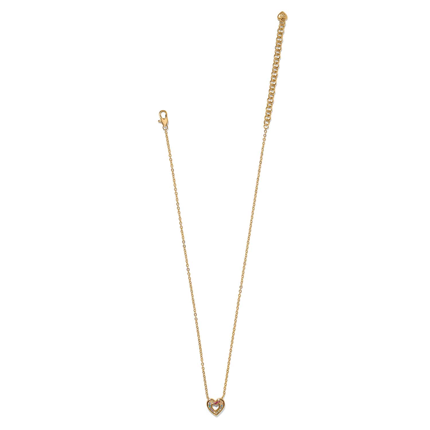 Enchanting Gem Heart Necklace gold 3