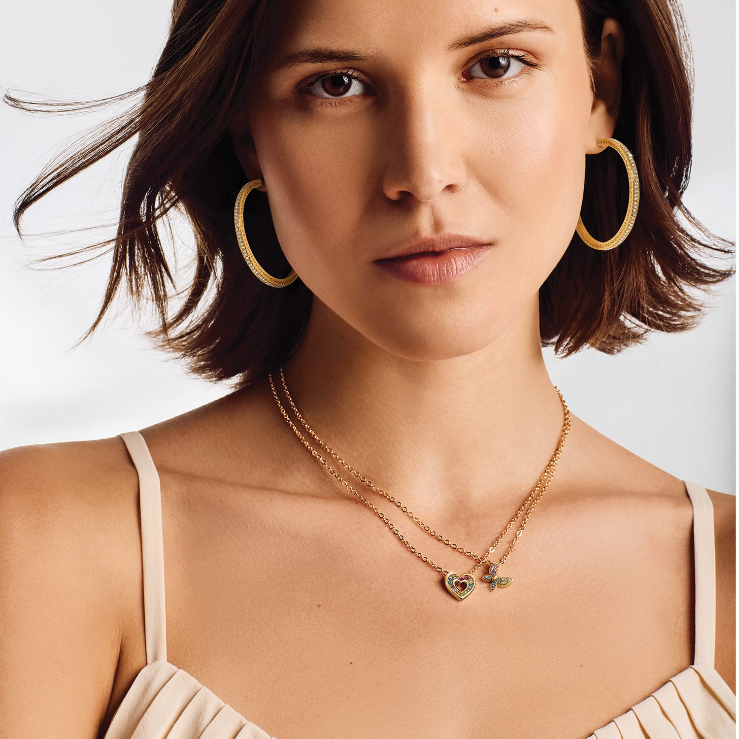 Enchanting Gem Heart Necklace gold 5
