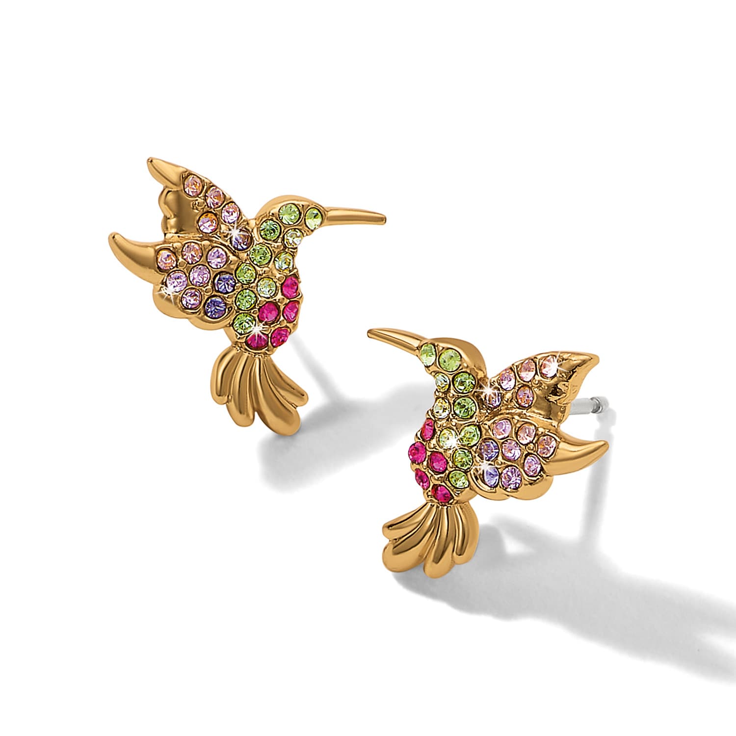 Enchanting Gem Hummingbird Earrings gold-multi 2