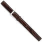 Brighton brown leather watch strap with crocodile-embossed texture and silver-tone buckle on a white background