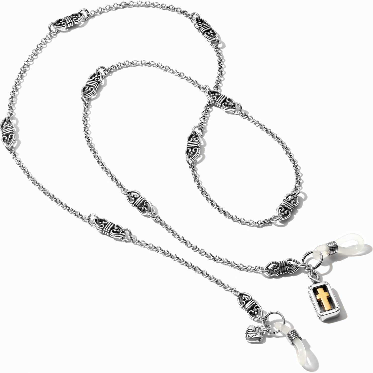 Eternity Cross Eyeglass Chain silver-gold 1
