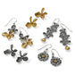 Brighton earrings collection with two-tone floral designs in silver and gold finishes on a white background