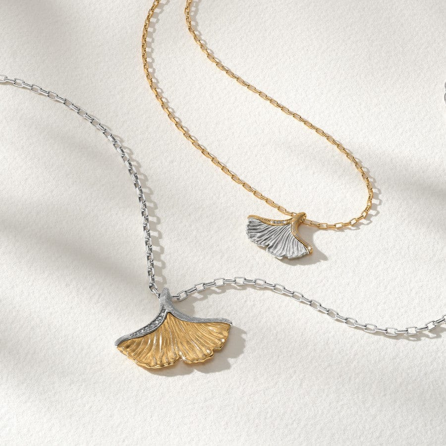 Everbloom Ginkgo Necklace silver-gold 4