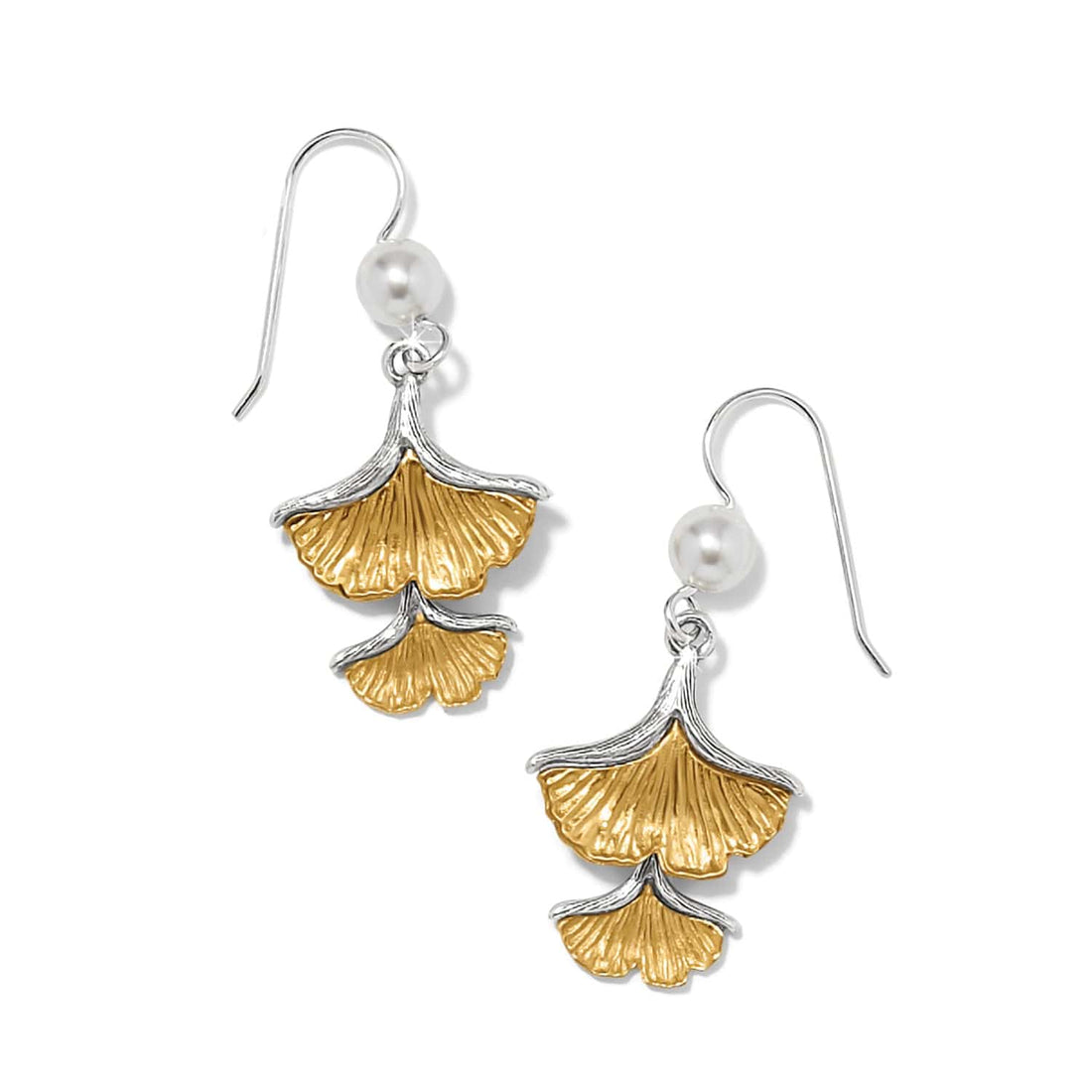 Brighton: Silver Everbloom Pearl Drop Earrings main image 1