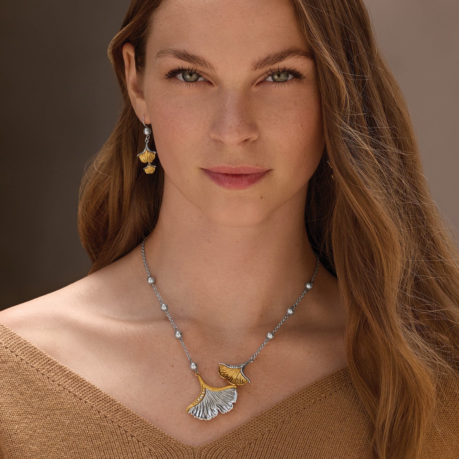 Everbloom Ginko Pearl Necklace silver-gold 6