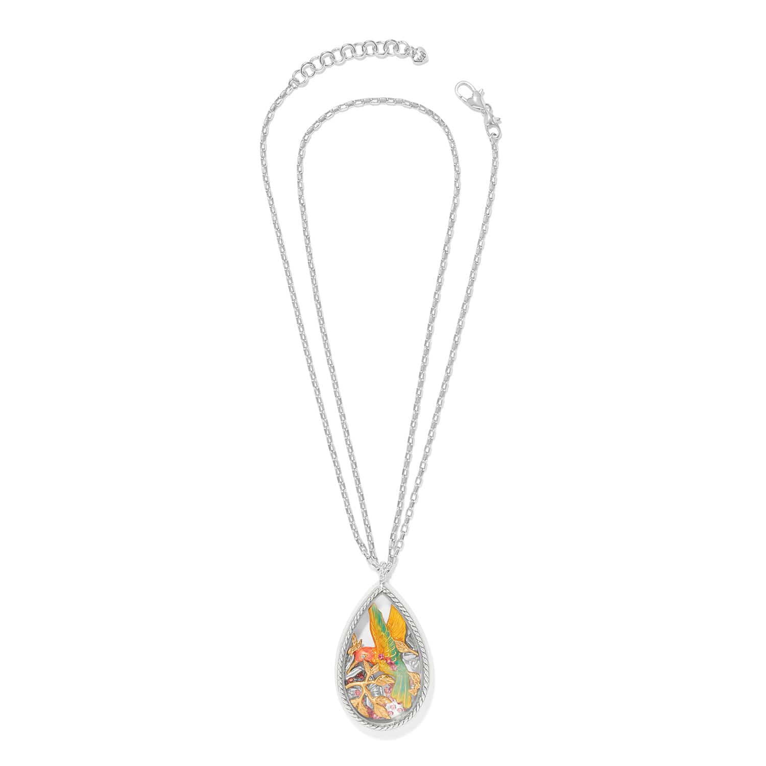 Everbloom Hummingbird Shaker Necklace silver-multi 3