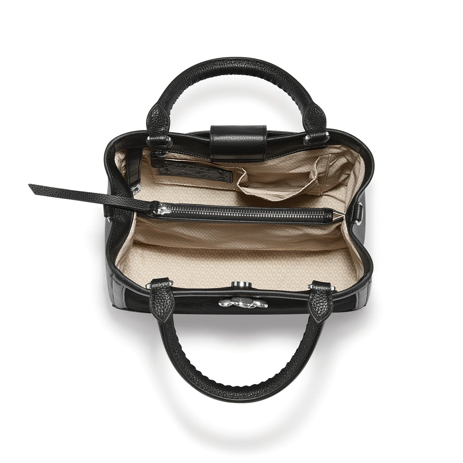 Everbloom Noir Grenson Medium Satchel - Brighton