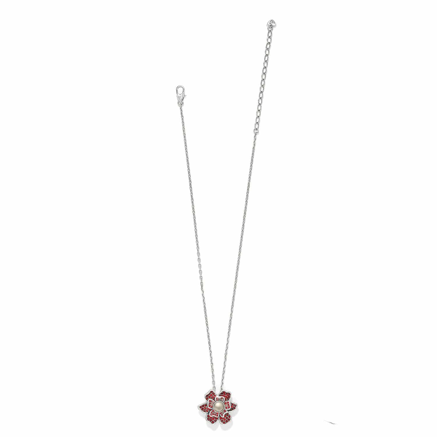 Everbloom Pearl Necklace silver-ruby 2
