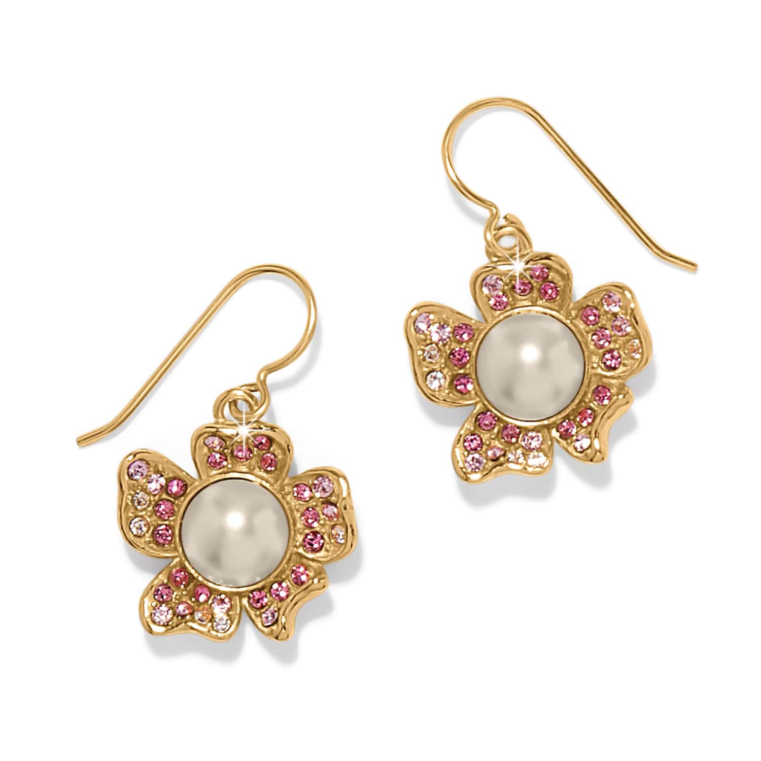 Everbloom Pearl Pink French Wire Earrings gold-pink 1