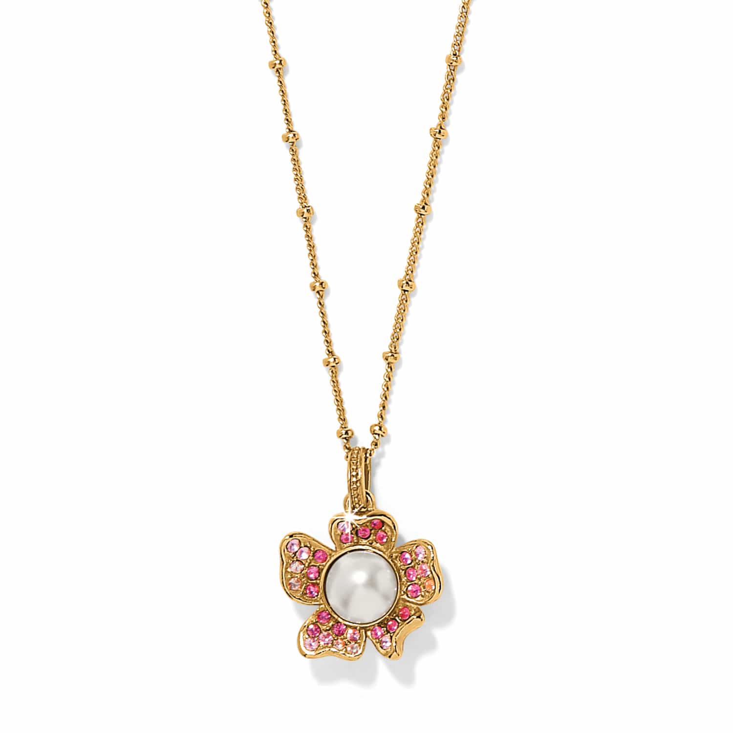 Everbloom Pearl Pink Short Necklace gold-pink 1