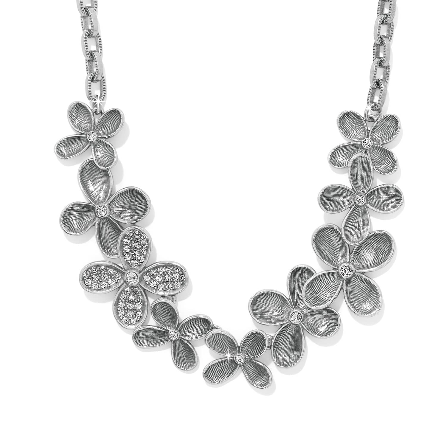 Everbloom Petal Pave Necklace silver 4