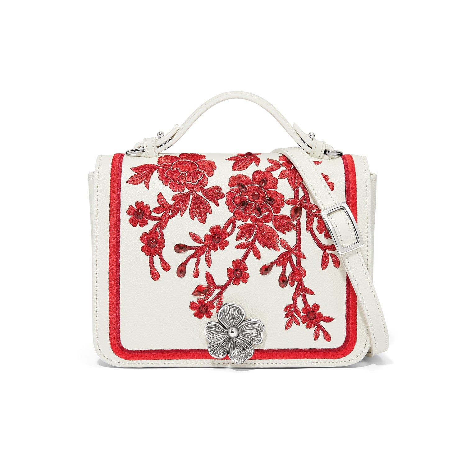 Everbloom Ruby Essie Flap Bag white-red 1