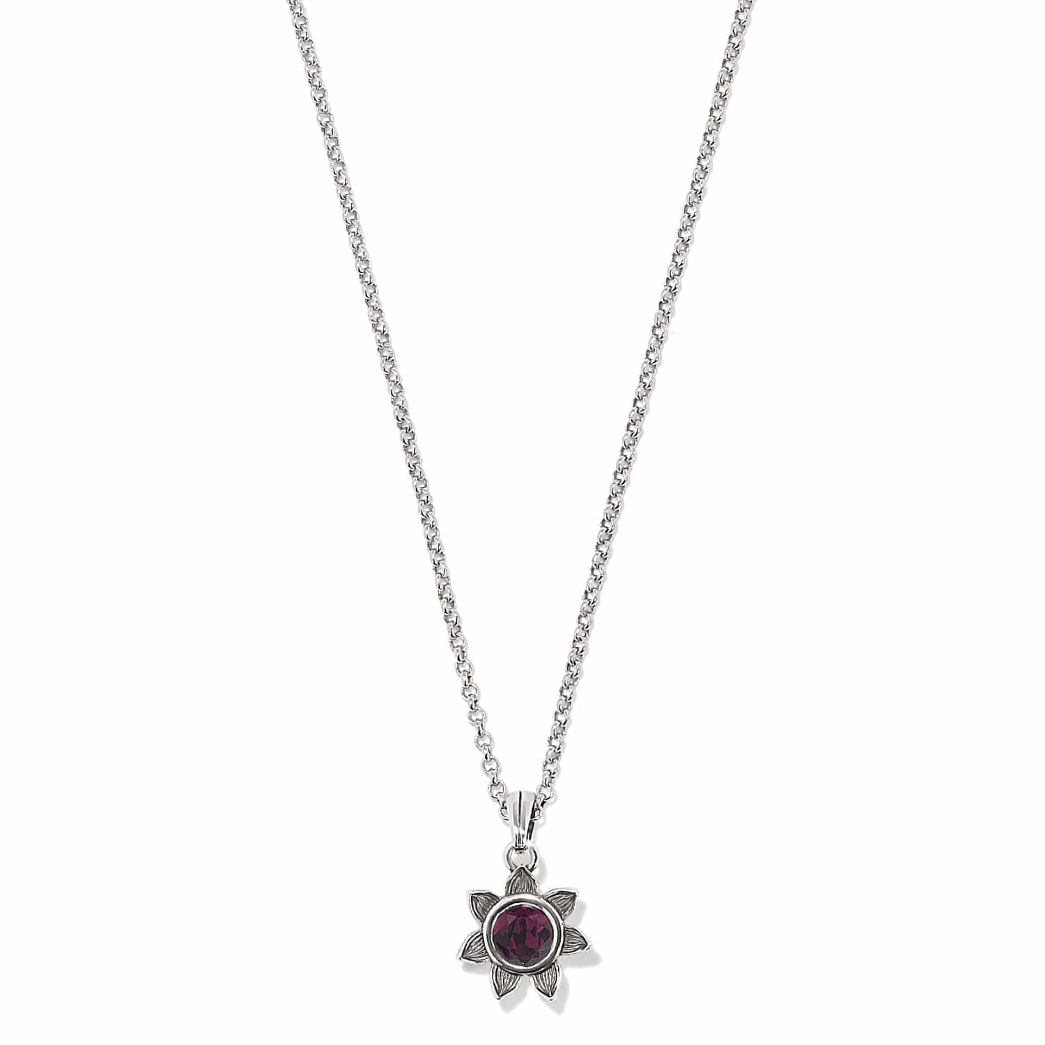 Everbloom Sunflower Necklace february-amethyst 7