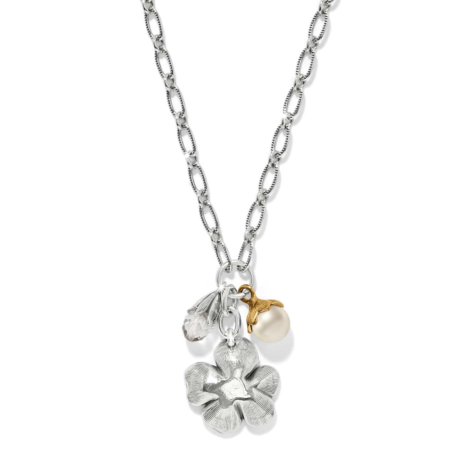 Everbloom Windflower Charm Necklace silver-gold 2