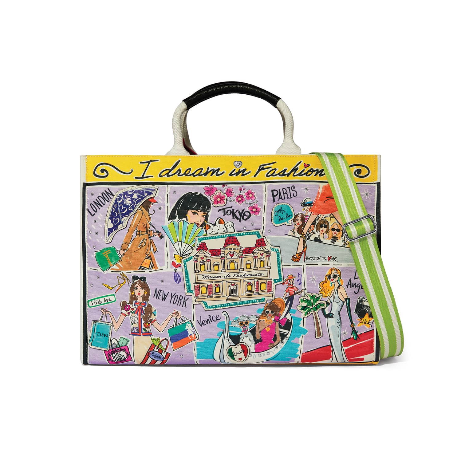 Fashionista Wanderlust Large Canvas Tote multi 1