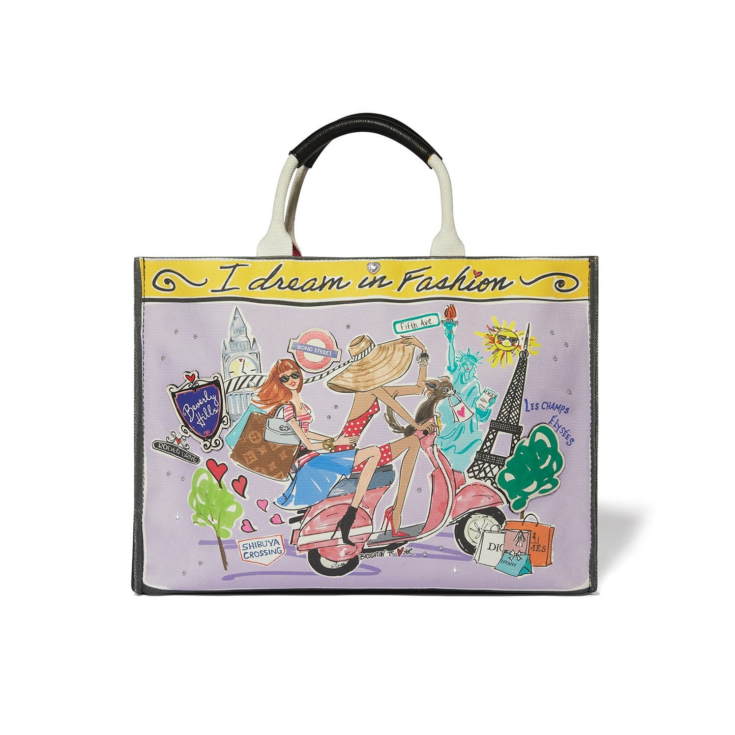 Fashionista Wanderlust Large Canvas Tote