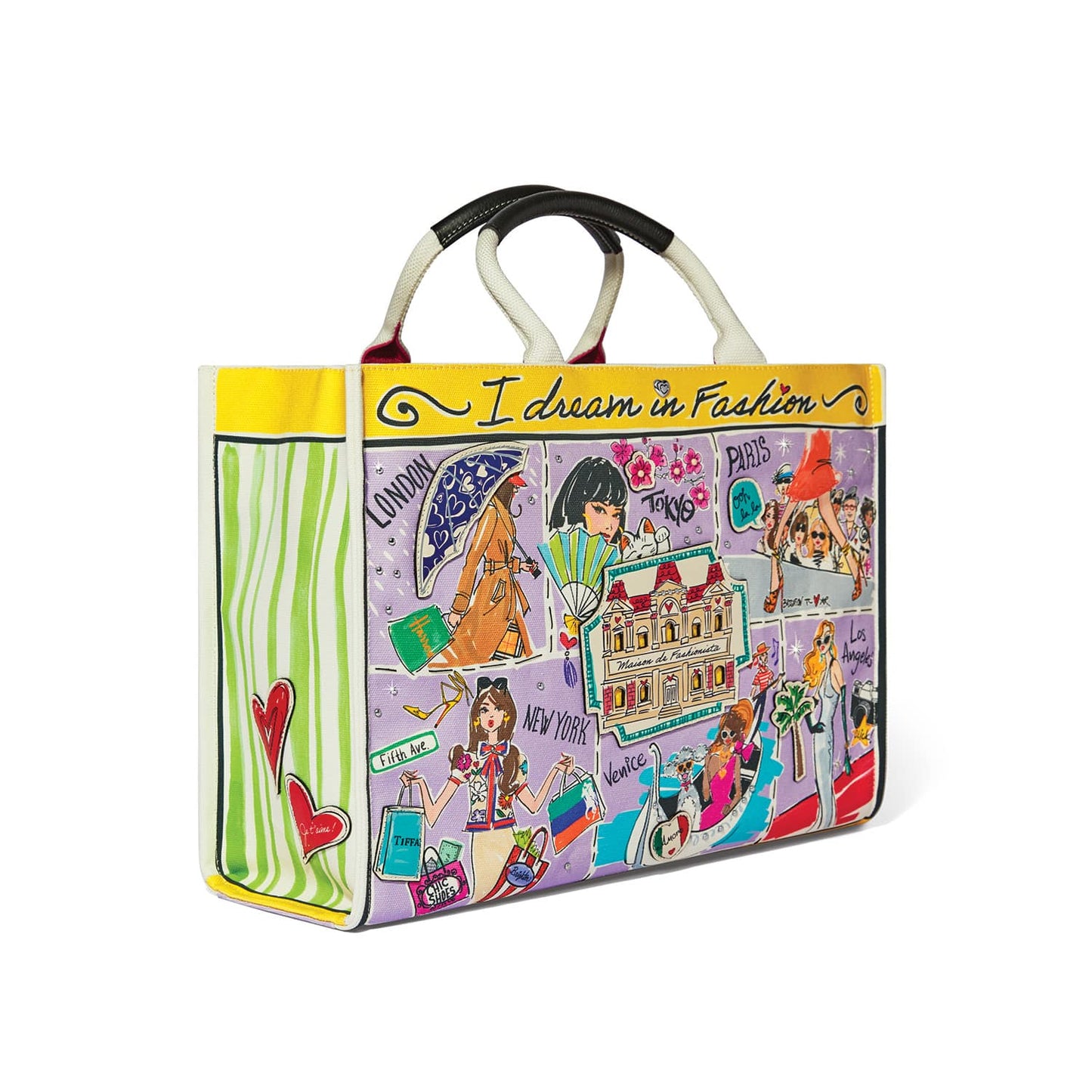 Fashionista Wanderlust Large Canvas Tote