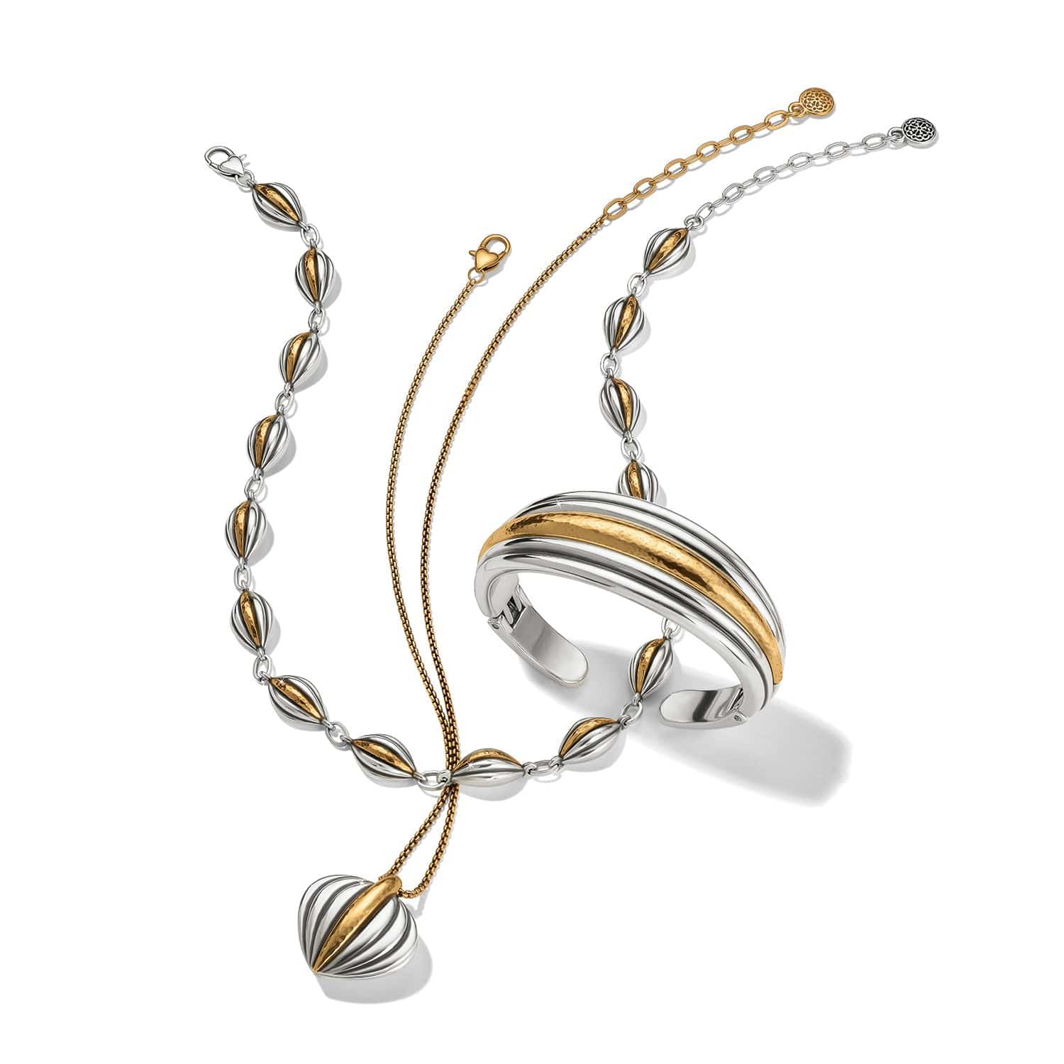 Ferrara Deco Necklace silver-gold 3