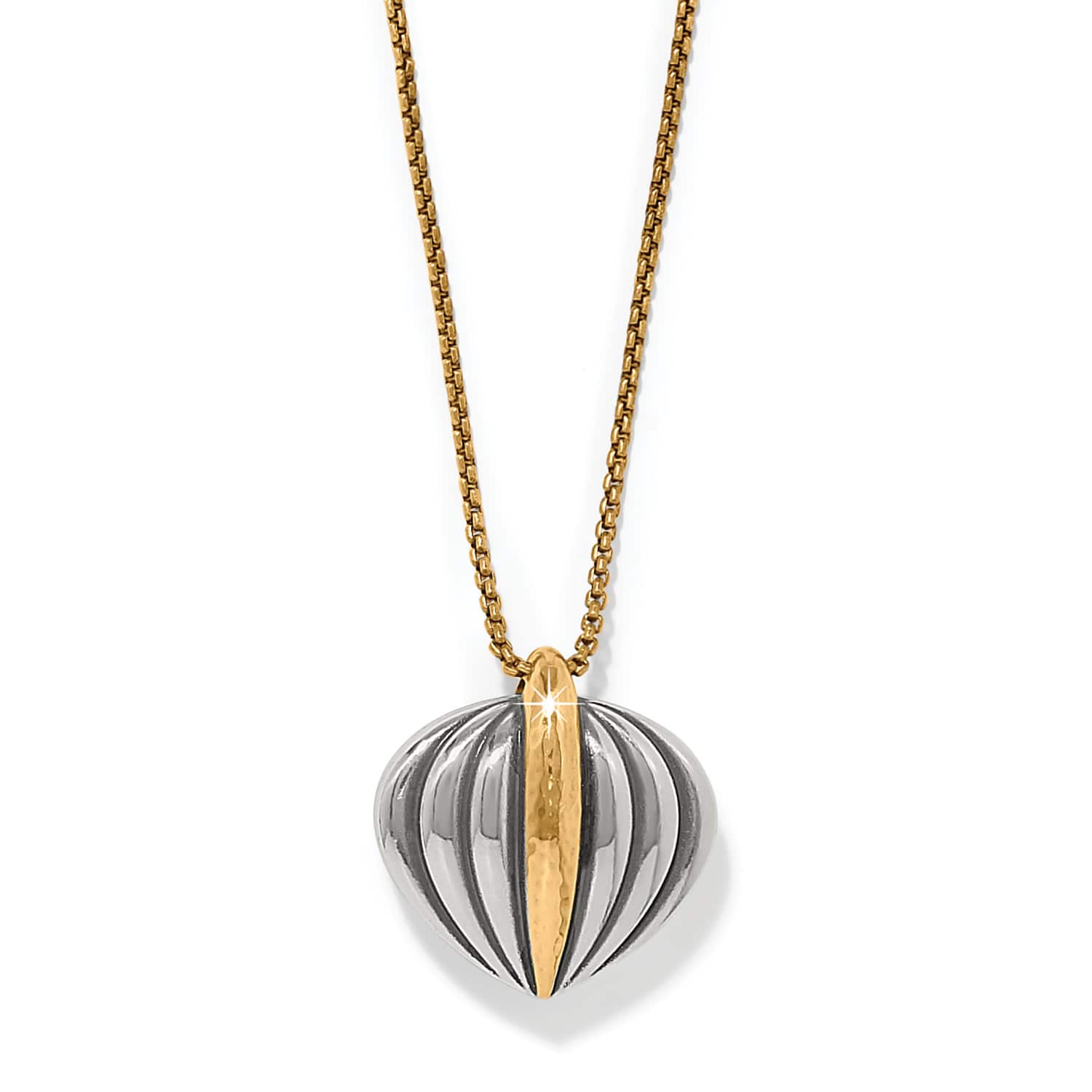 Ferrara Deco Pendant Necklace silver-gold 1