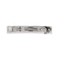 Brighton hair barrette clip shown from the back with silver-plated finish and hinged closure on a white background