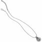 Brighton pendant necklace with silver-plated snake chain and round openwork medallion charms on a white background