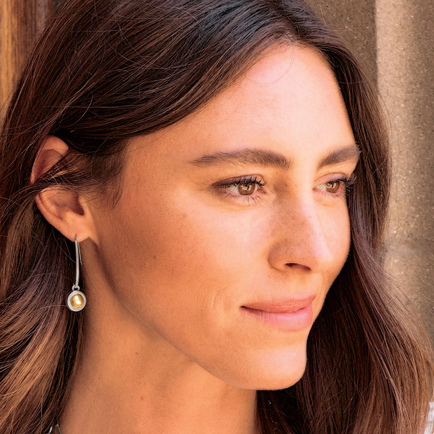 Ferrara Segreta Ball French Wire Earrings silver-gold 4