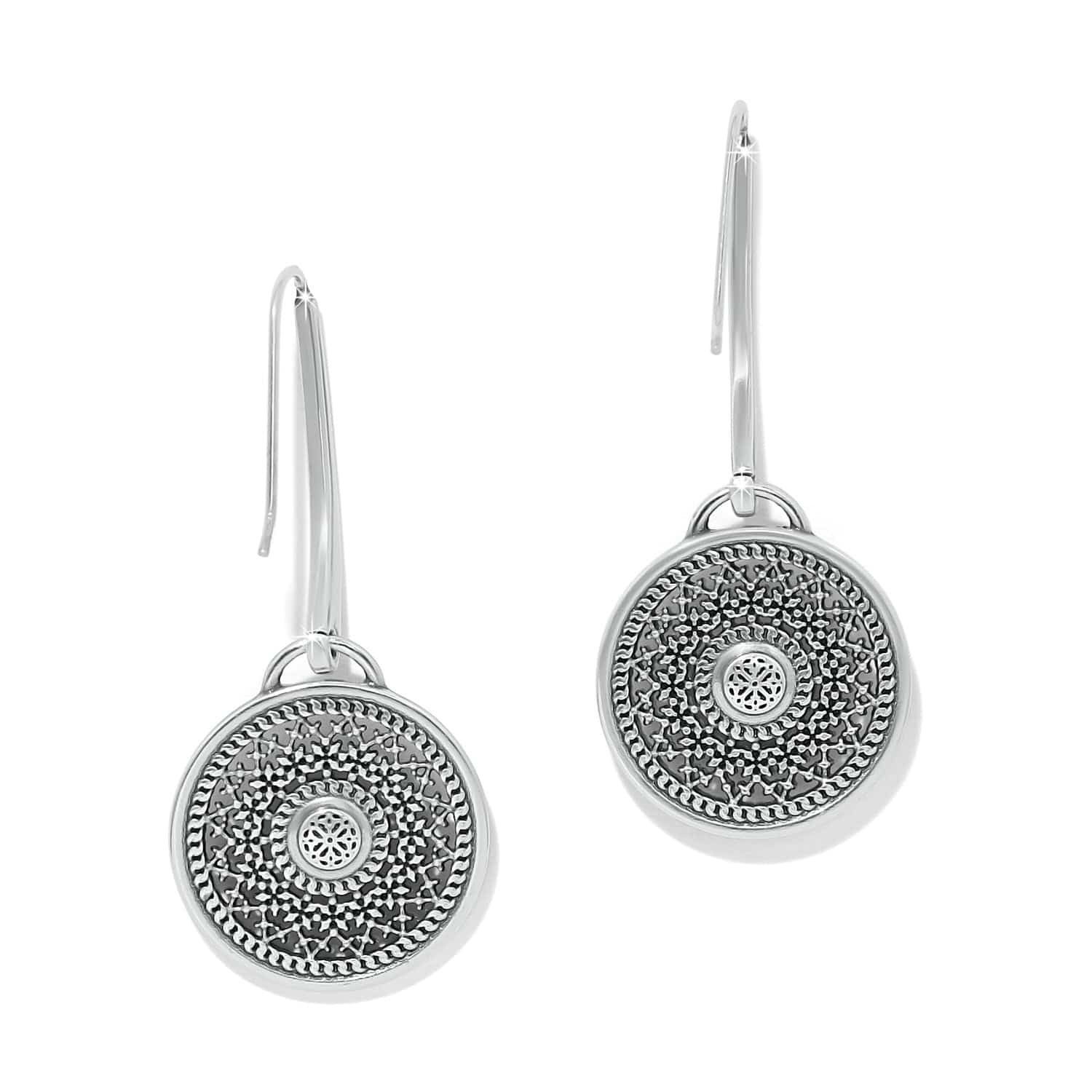 Ferrara Segreta Medallion French Wire Earrings silver-gold 2