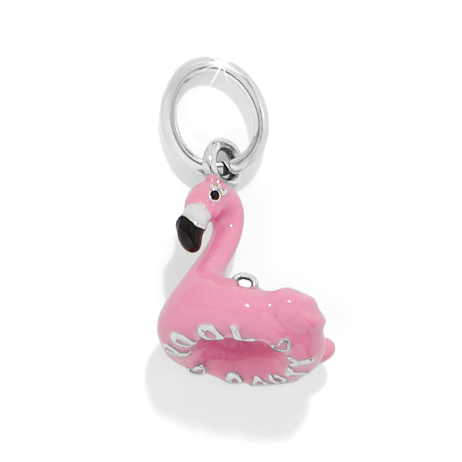 Floating Flamingo Charm silver-pink 1