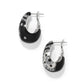 Flora Black Hoop Earrings