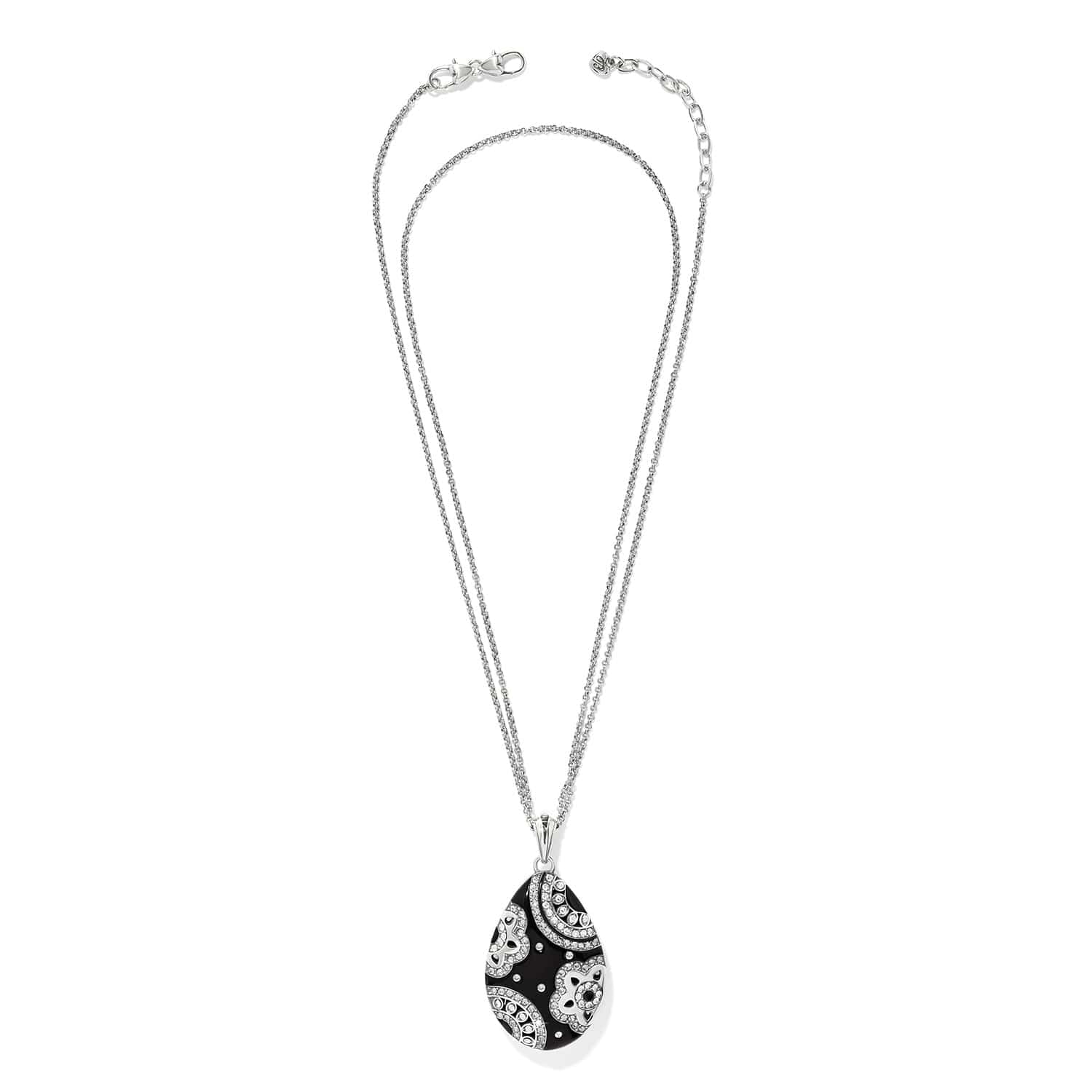 Flora Black Reversible Convertible Necklace silver-black 3