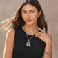 Flora Black Reversible Convertible Necklace