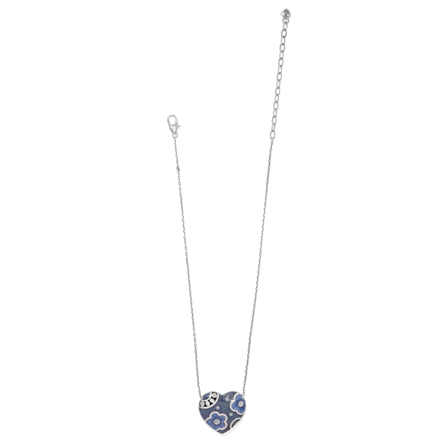 Flora Heart Reversible Necklace silver 3