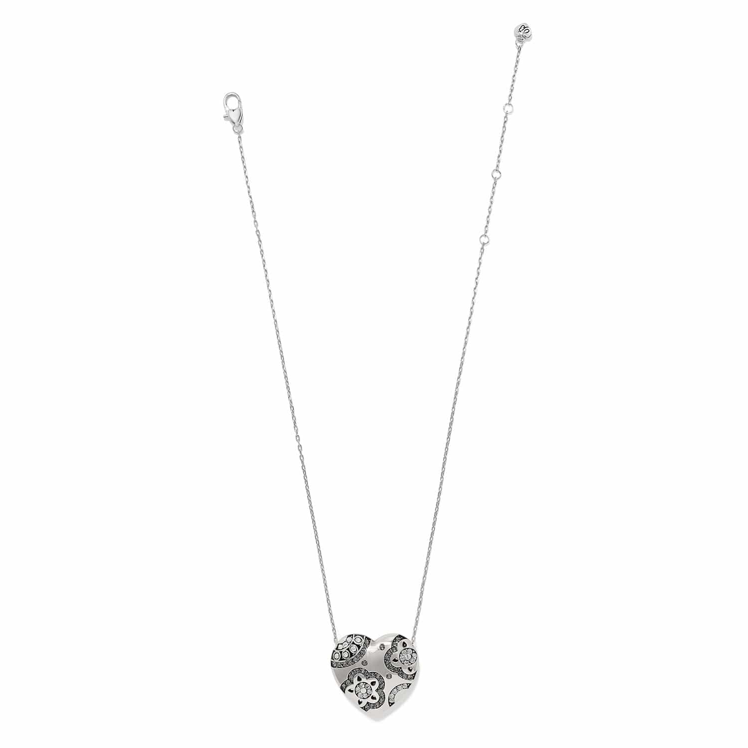 Flora Shine Heart Necklace silver 3