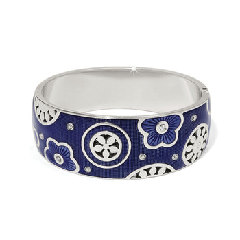 Flora Wide Hinged Bangle Bracelet