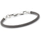Brighton bracelet with silver-plated woven mesh design and heart-shaped lobster clasp on a white background