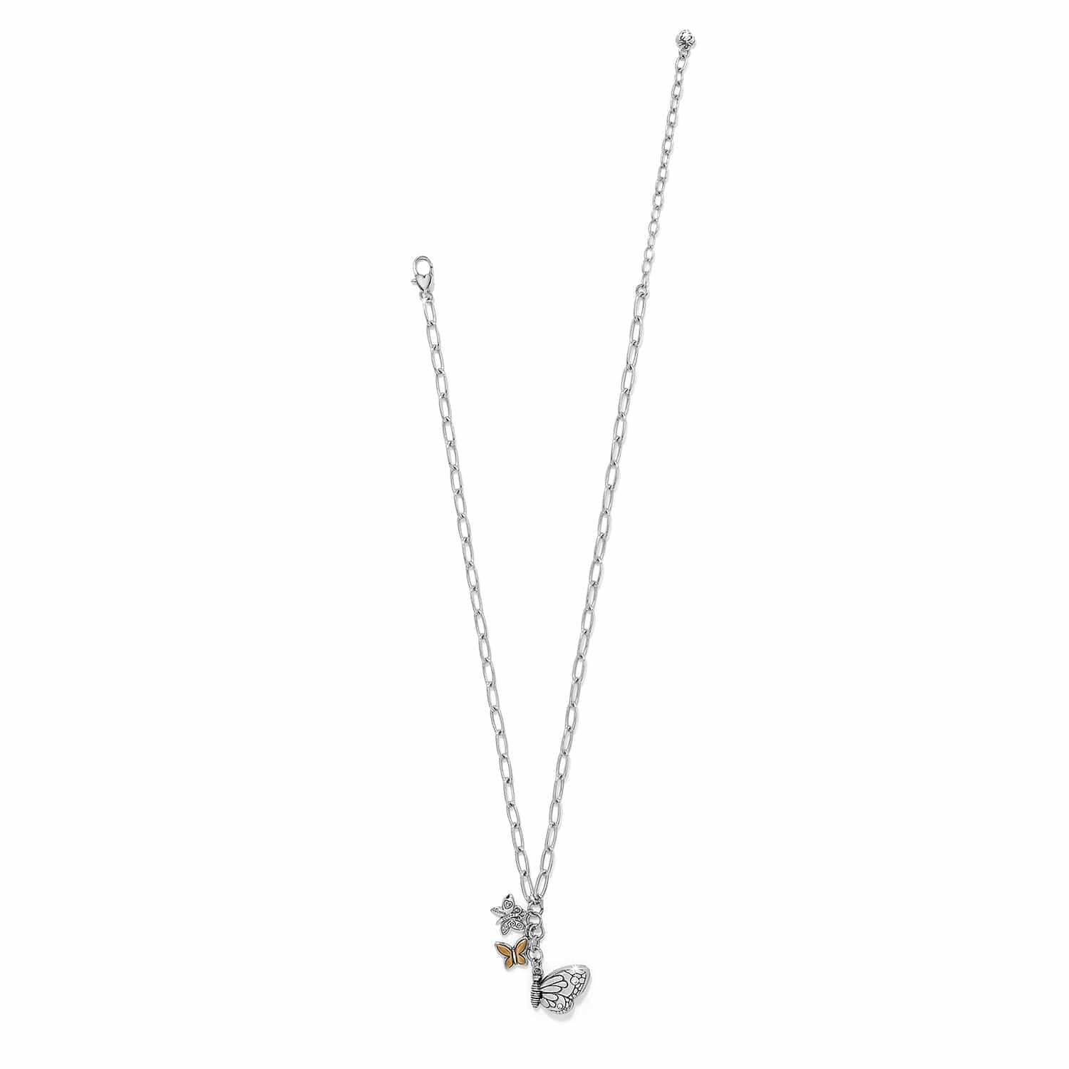 Forever Butterfly Locket Necklace silver-gold 3