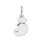 Brighton teddy bear charm with white enamel finish, red accent, and silver-plated bail on a white background
