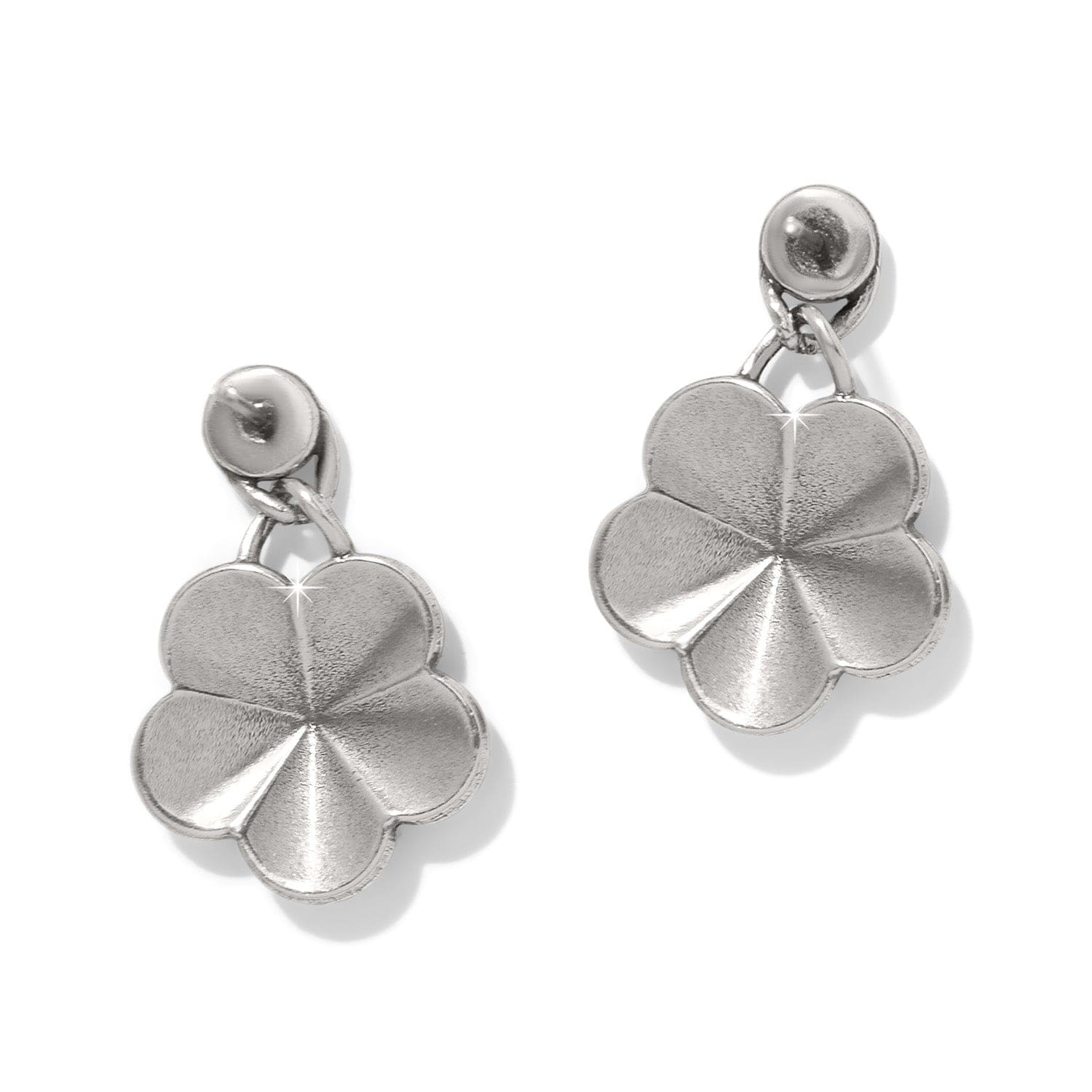 Gaia Flower Post Drop Earrings silver 2