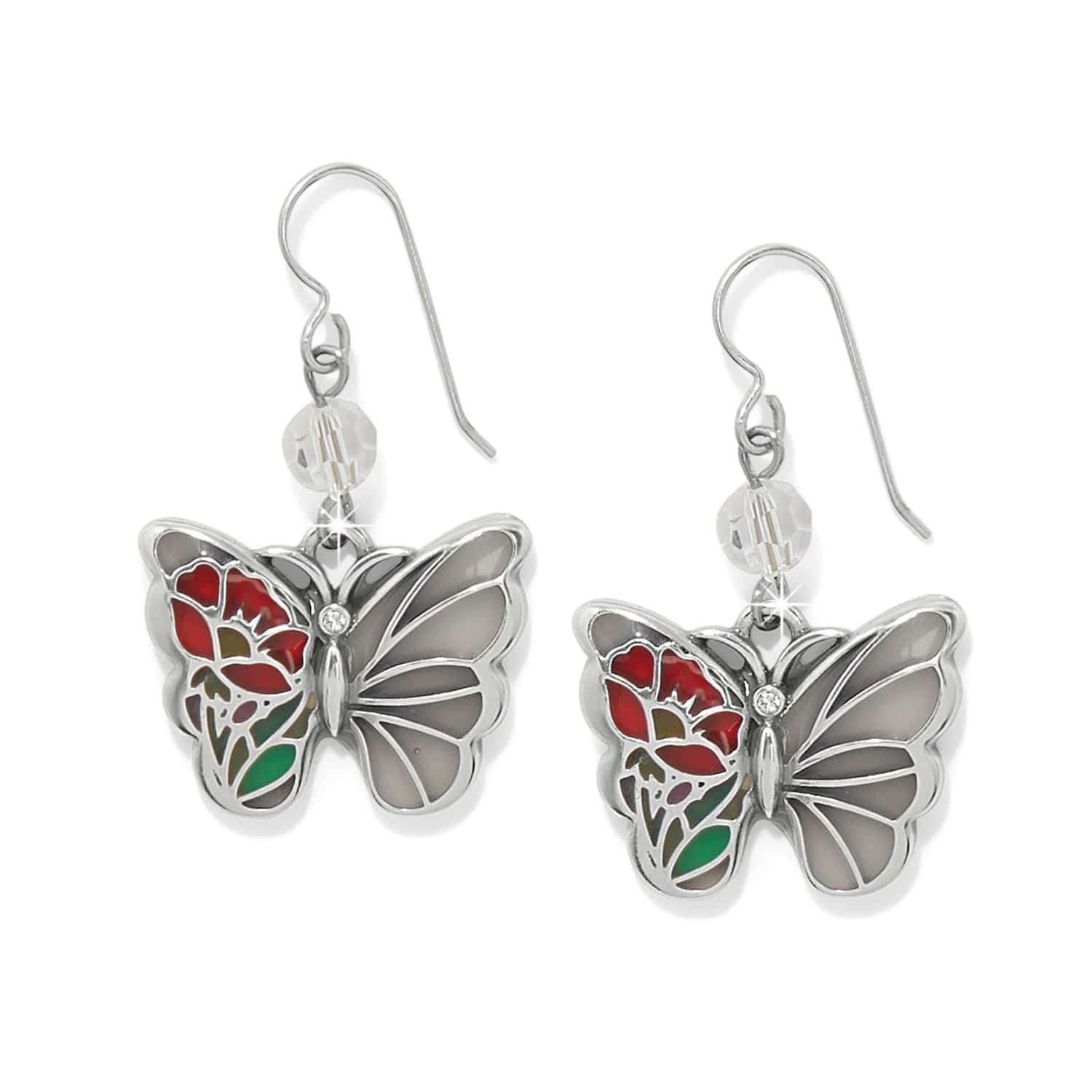 Garden Of Light Butterfly French Wire Earrings silver-multi 1