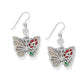 Garden Of Light Butterfly French Wire Earrings