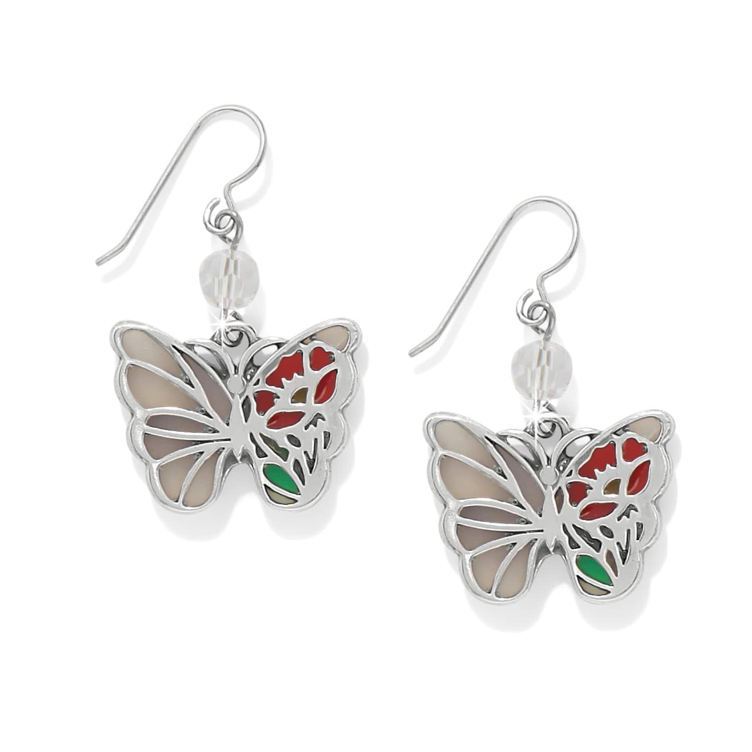Garden Of Light Butterfly French Wire Earrings silver-multi 2