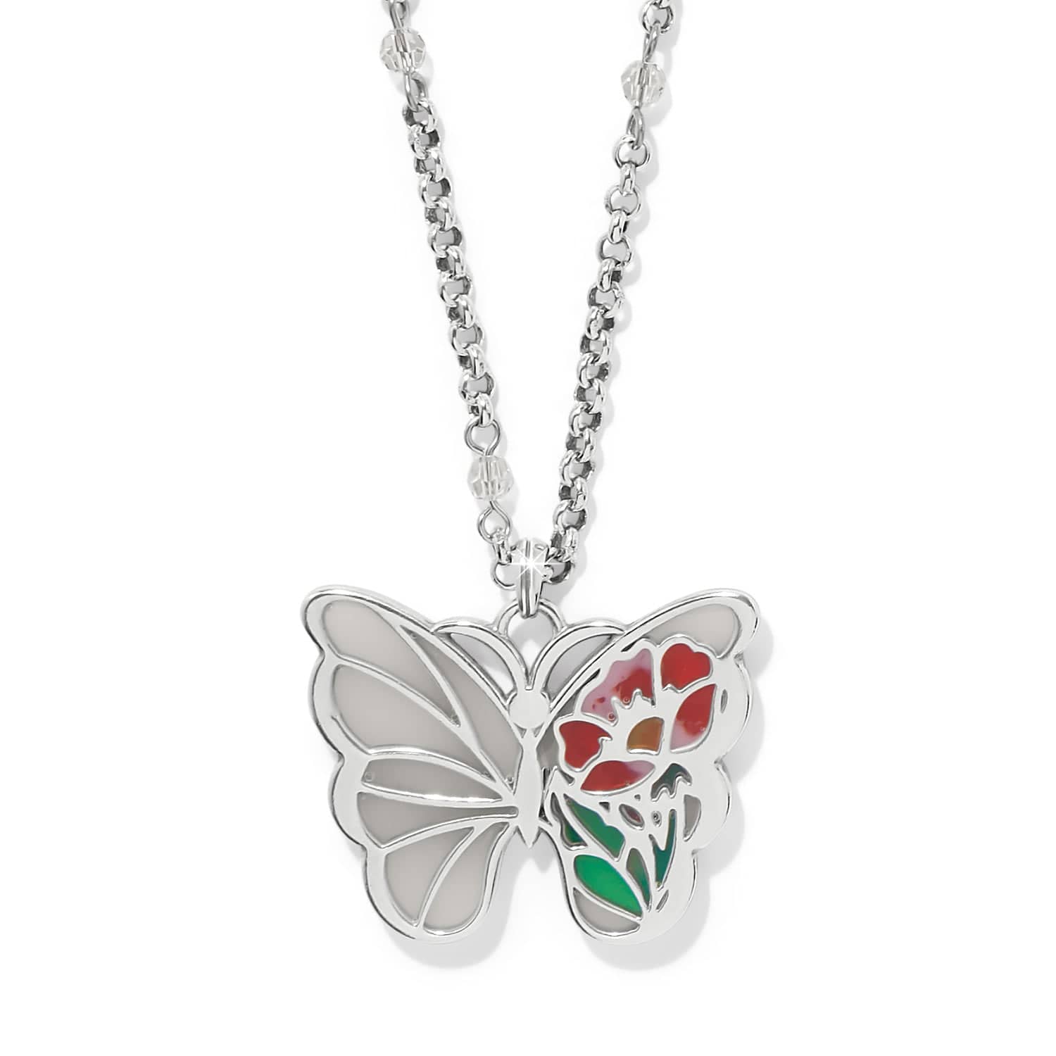 Garden Of Light Butterfly Necklace silver-multi 2