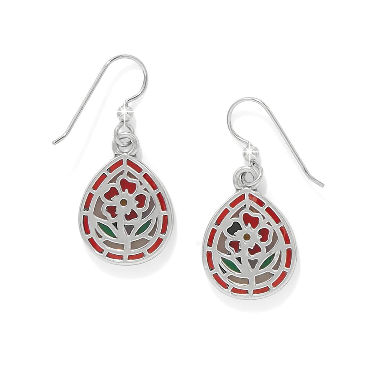 Garden Of Light Teardrop French Wire Earrings silver-multi 2