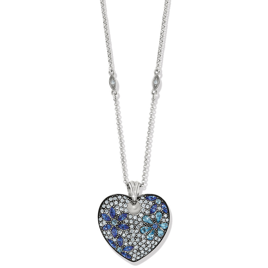 Garden Of Love Heart Convertible Necklace silver-blue 1